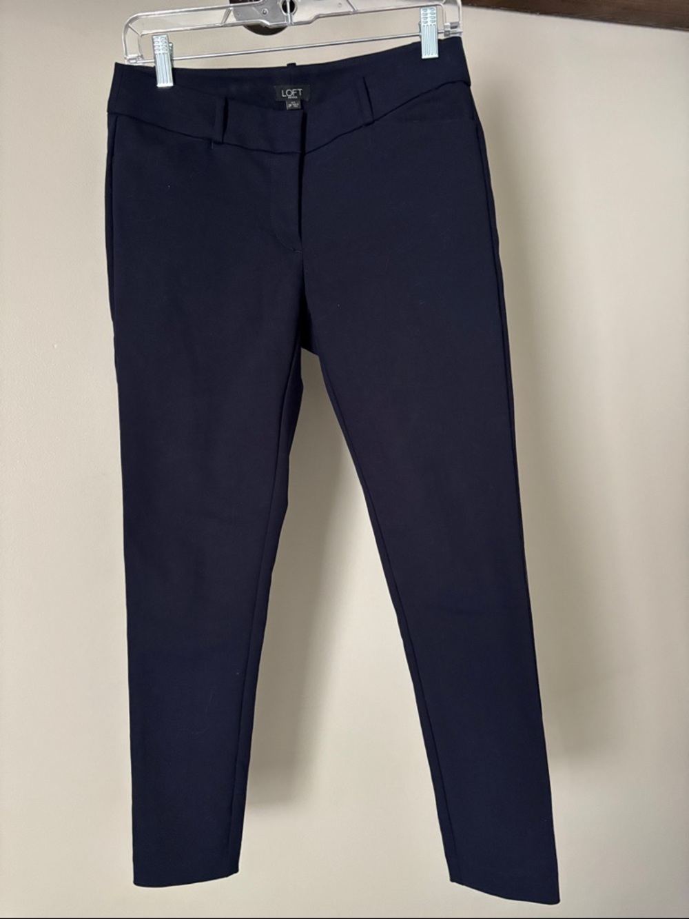 LOFT Navy Straight Leg Ankle Pants